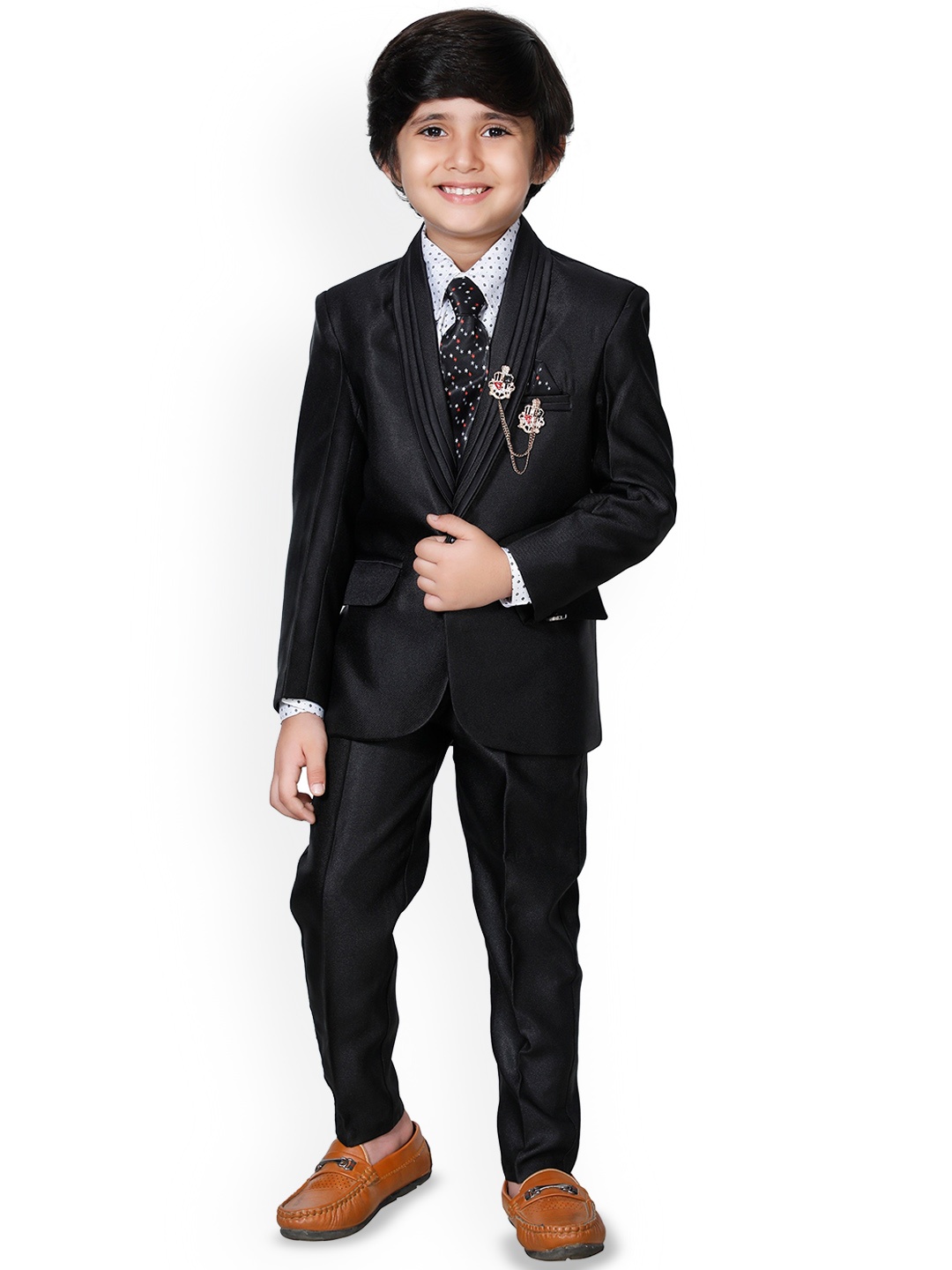 

BAESD Boys Slim-Fit Single-Breasted Two-Piece Party Suits, Black