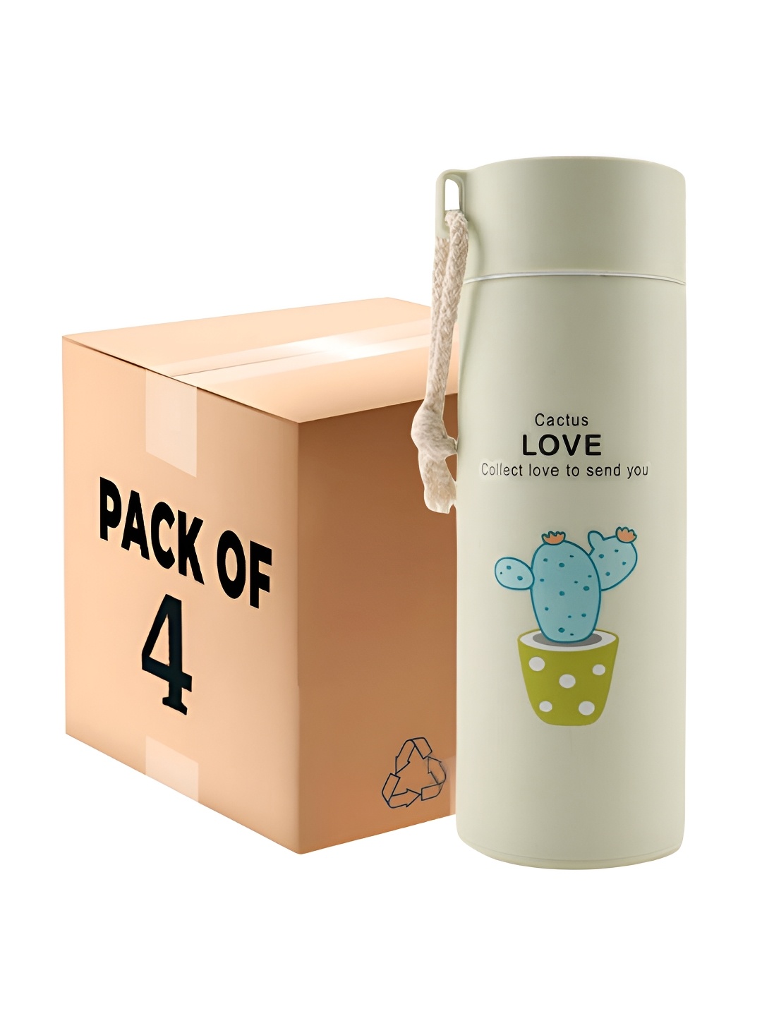 

WELOUR Green Set of 4 Glass Water Bottle