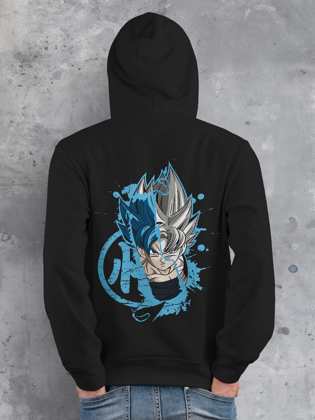 

fanideaz Anime Printed Hooded Sweatshirt, Black
