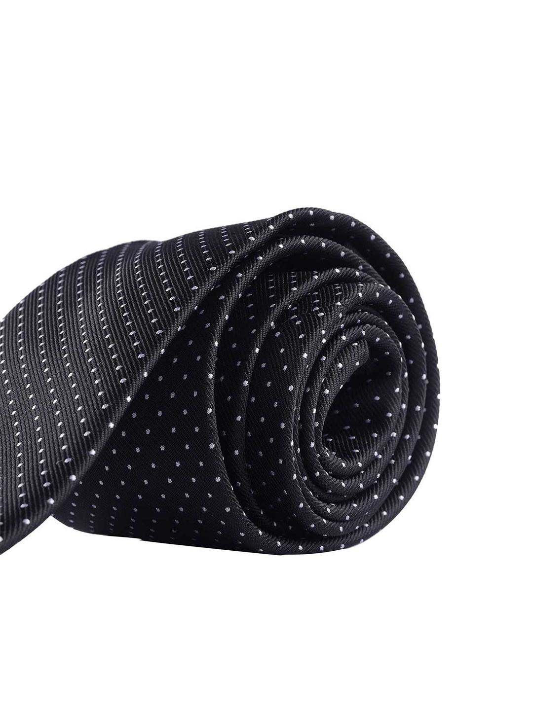 

The Tie Hub Men Printed Broad Tie, Black