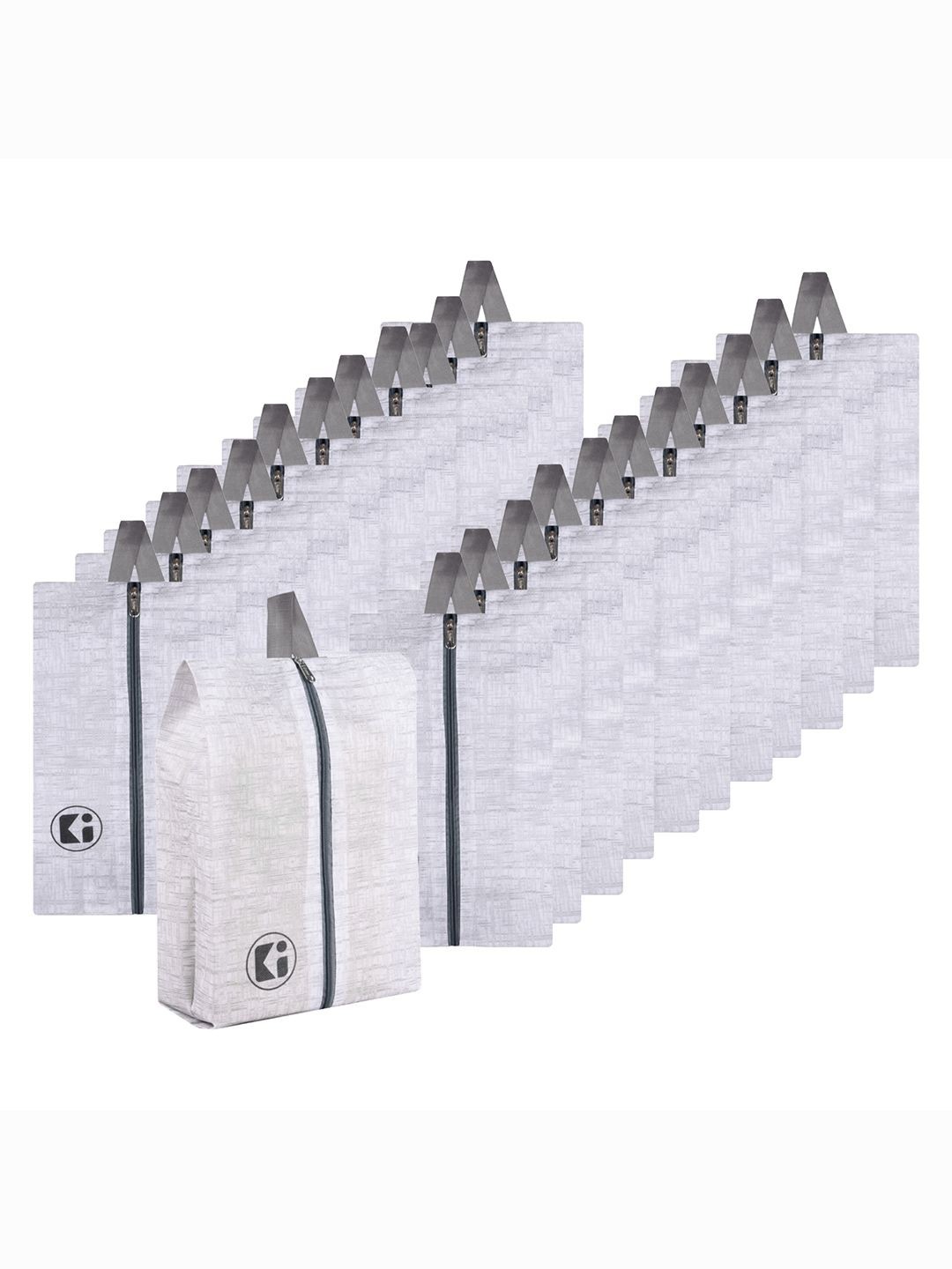 

Kuber Industries Pack Of 24 Water Proof Shoe Bag, White