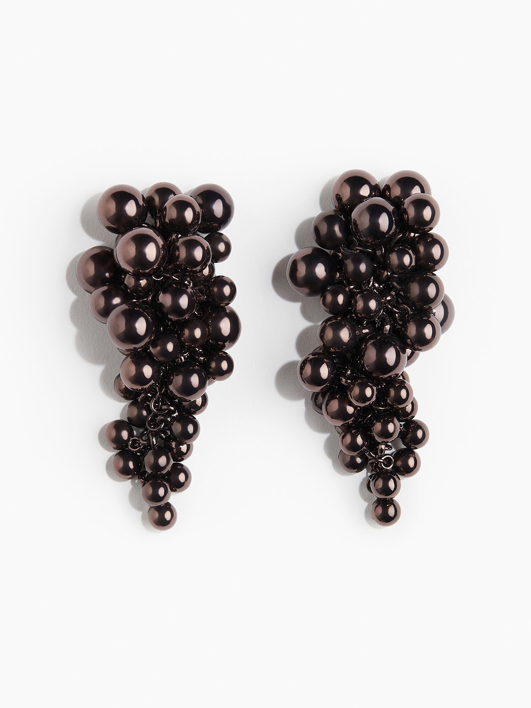 

H&M Cluster Earrings, Brown