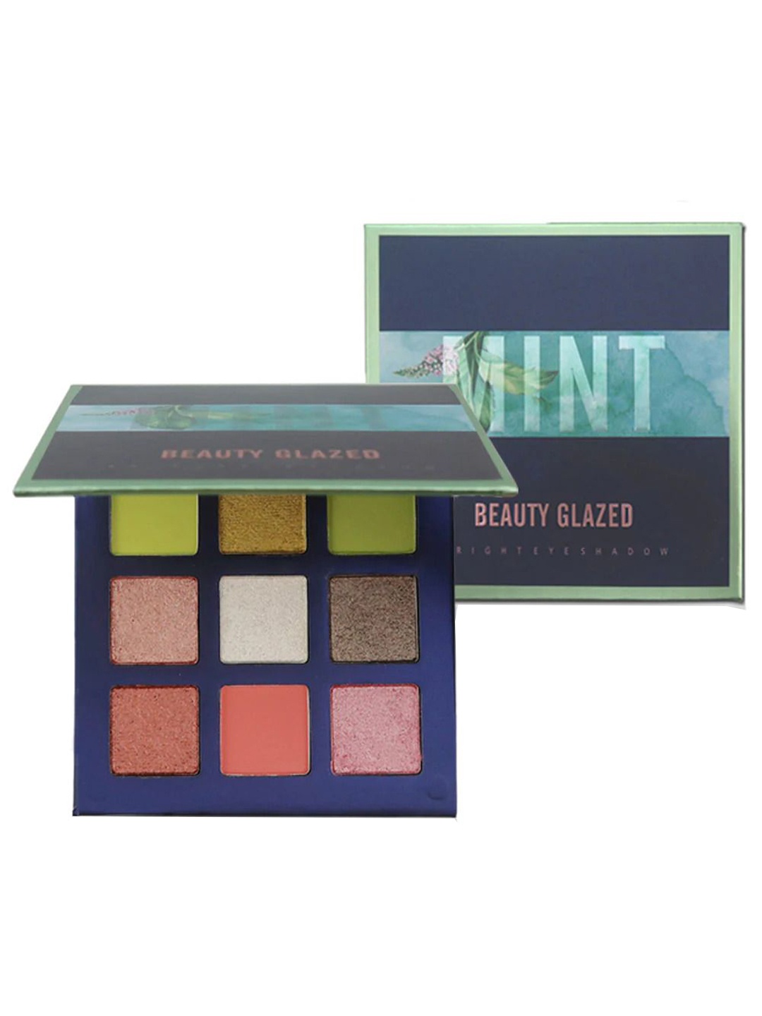 

BEAUTY GLAZED 9 Color Eyeshadow Pallette - 52 gm - Mint, Multi