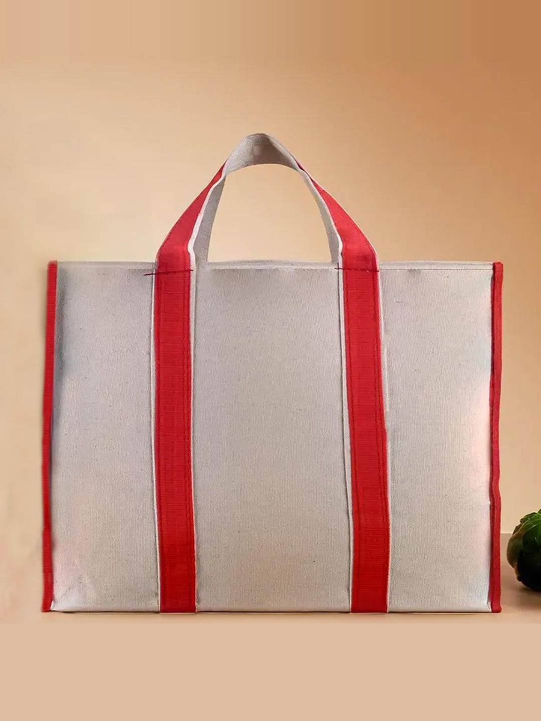 

Kuber Industries Unisex Pack Of 2 Solid Shopper Tote Bags, White