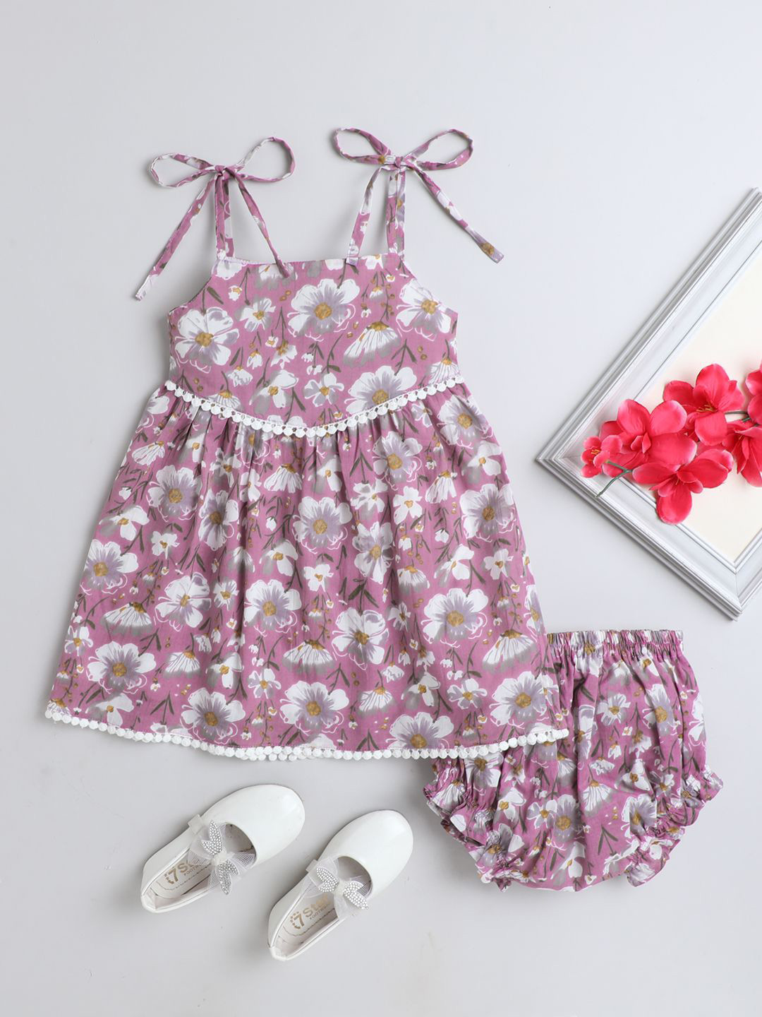 

BAESD Girls Floral Printed Top with Shorts Clothing Set, Pink