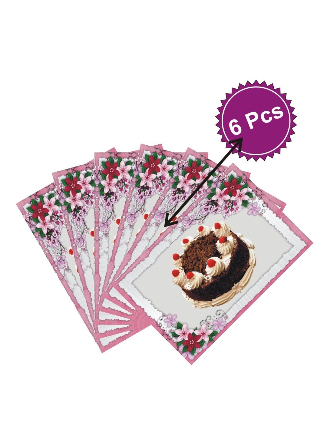 

LooMantha Brown & Pink 6 Pieces Rectangle Floral Printed Table Placemats