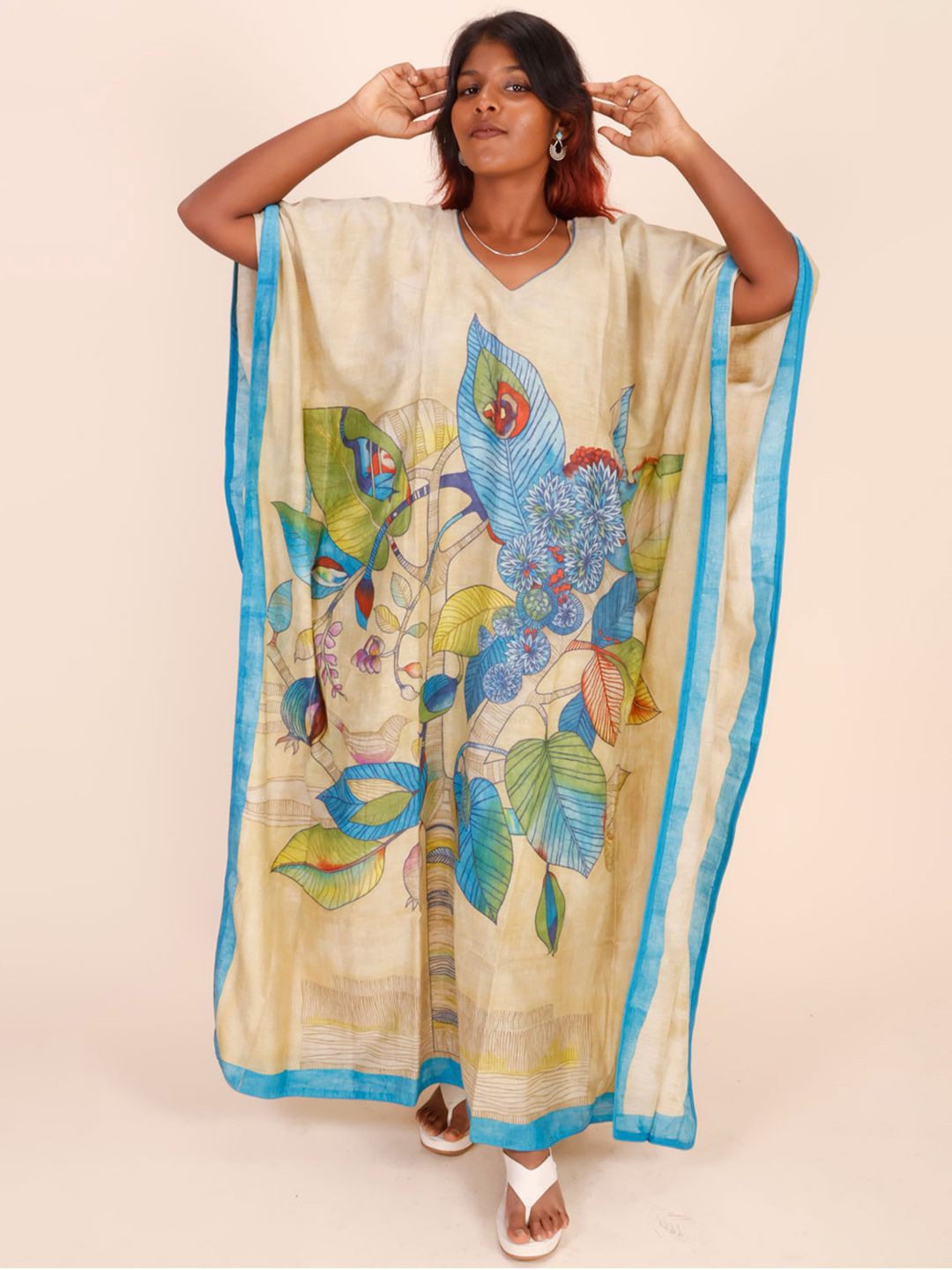 

Avishya Printed Kaftan Maxi Dress, Cream