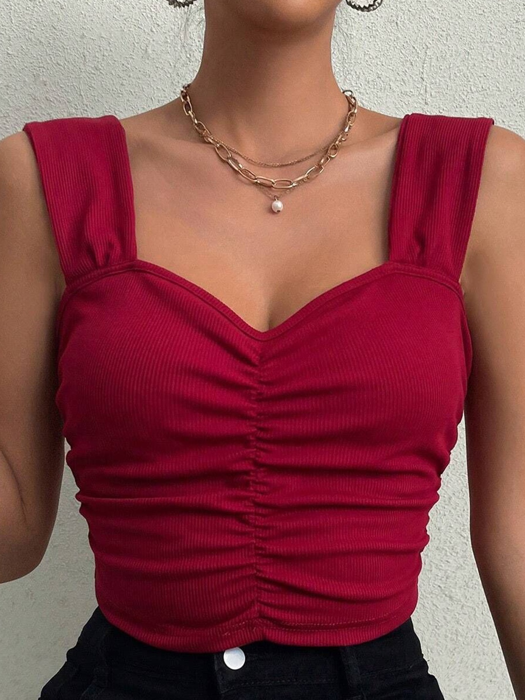 

HERE&NOW Women Casual Top, Red