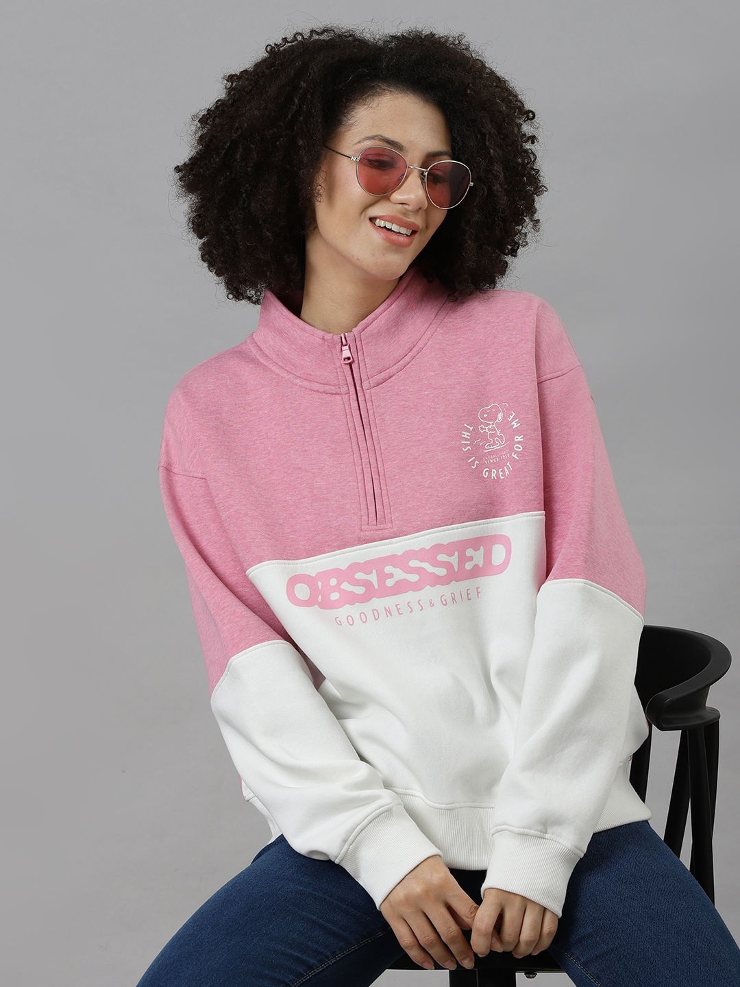 

Free Authority Peanuts Printed Relaxed Fit Sweatshirt, Pink