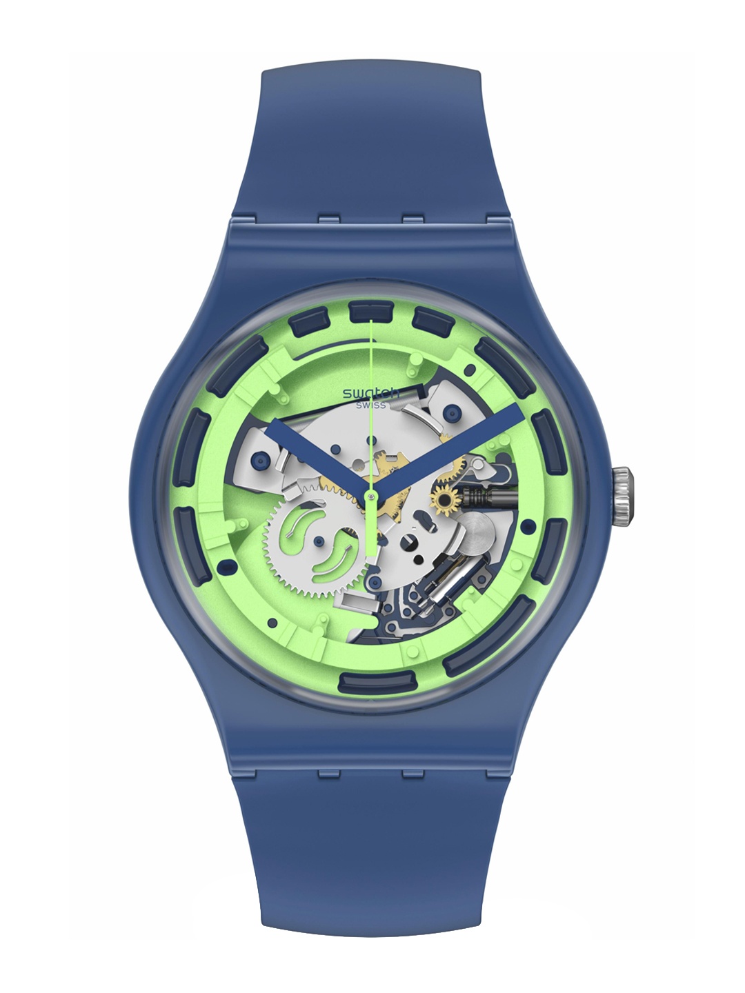 

Swatch Unisex Skeleton Dial & Straps Analogue Watch SUON147_SWATCHWATCH, Blue