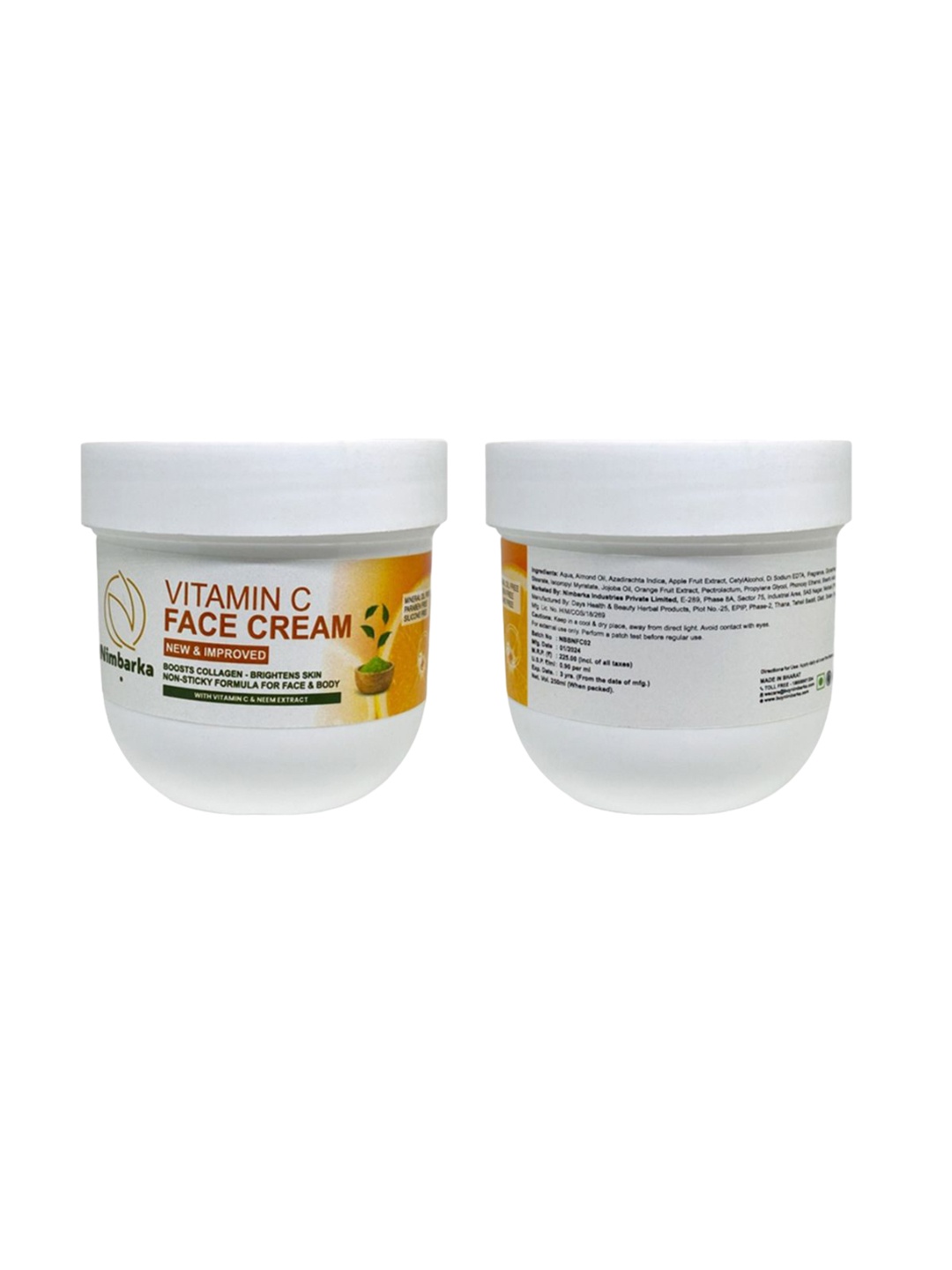 

Nimbarka Vitamin C Face Cream For Hydration & Glowing Skin - 250ml, White