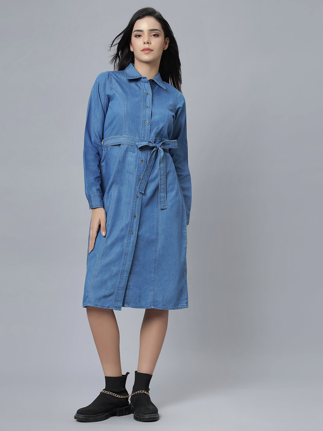 

The Roadster Lifestyle Co. Denim Midi Dress, Blue