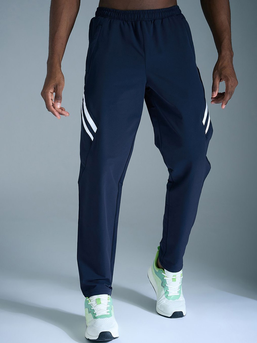 

SG Men Mid-Rise Track Pants, Navy blue