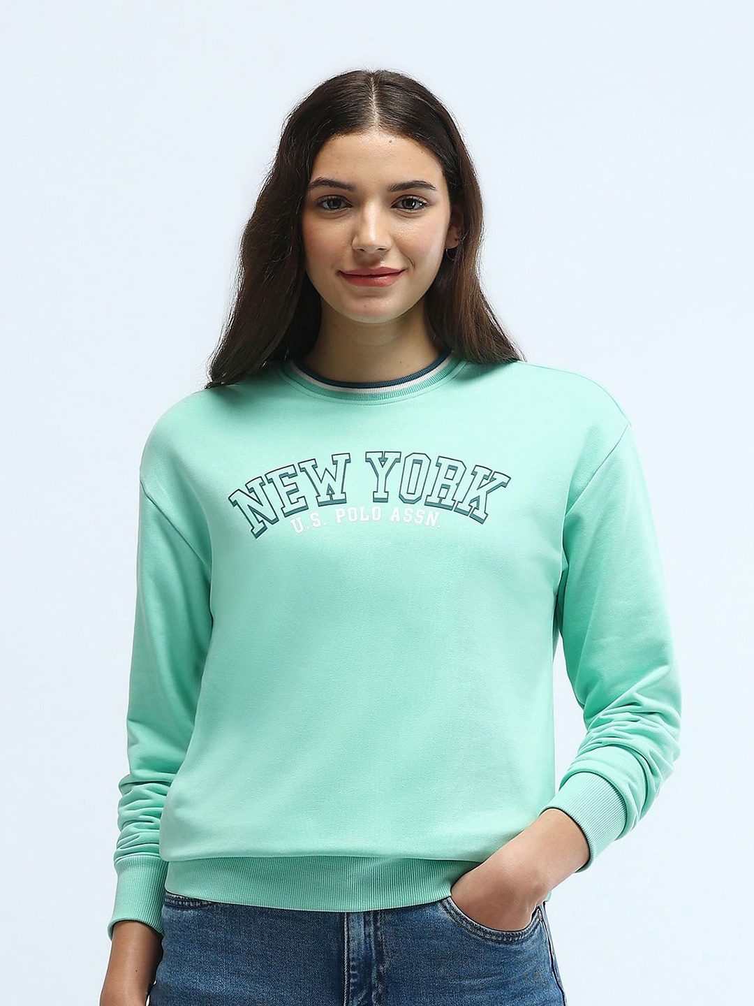 

U.S. Polo Assn. Women Women Printed Sweatshirt, Green