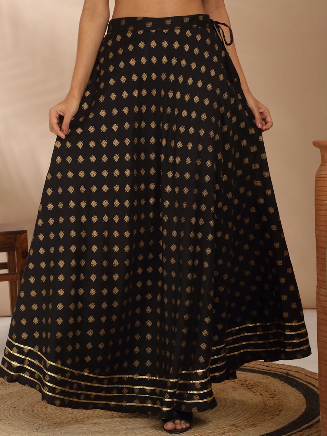 

Likha Women Ethnic Palazzos, Black