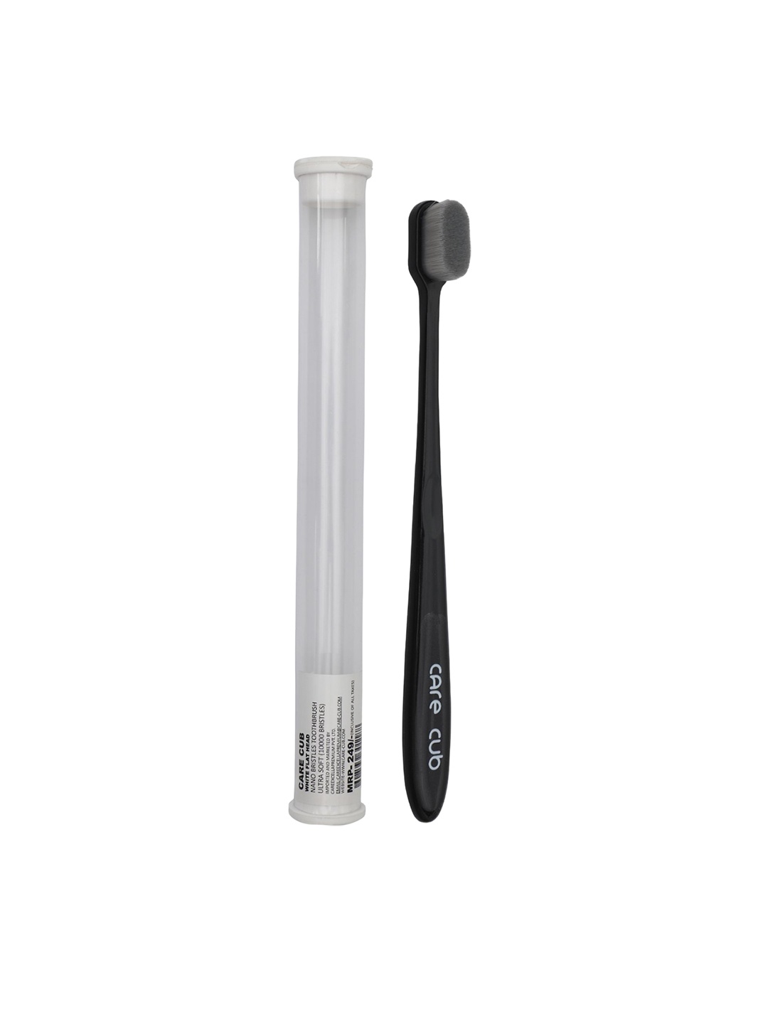 

CARE CUB Flat Ultra Soft-Bristles Sensitive-Gum Toothbrush, Black