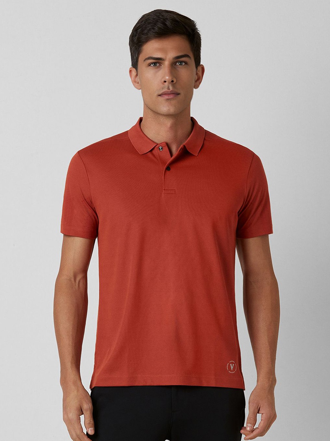 

Van Heusen Flex Men Solid Polo Collar Cotton T-shirt, Red