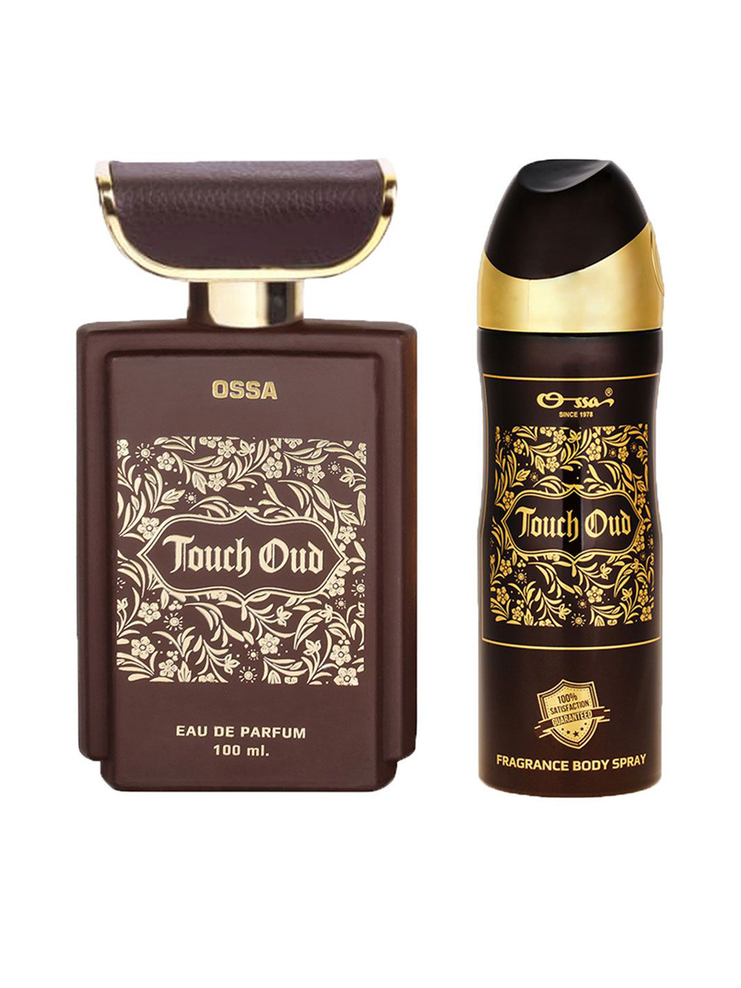 

Ossa Set Of Touch Oud Eau De Parfum 100ml & Deodorant Body Spray 200ml, Brown