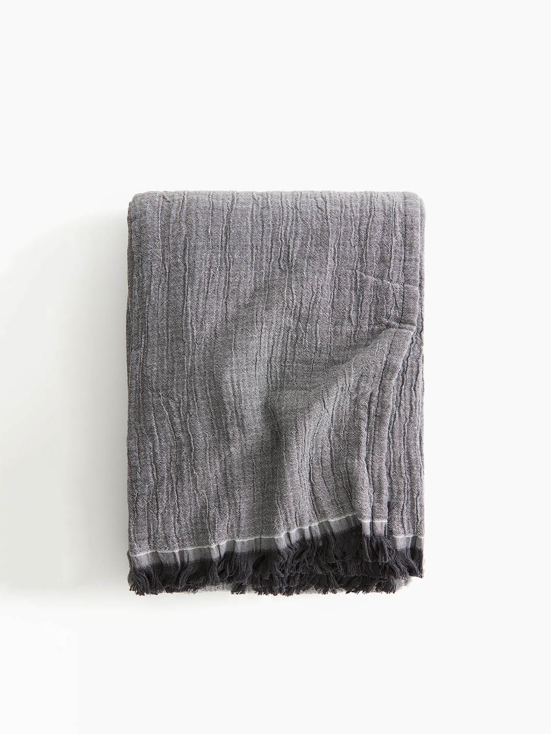 

H&M Grey Fringed Bedspread