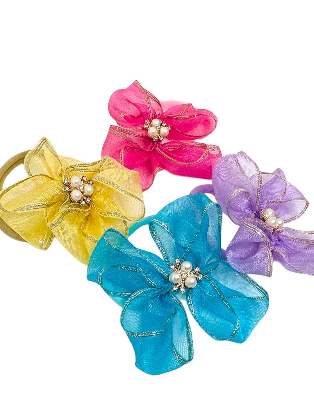 

Samsara Couture Girls Ponytail Holders, Pink