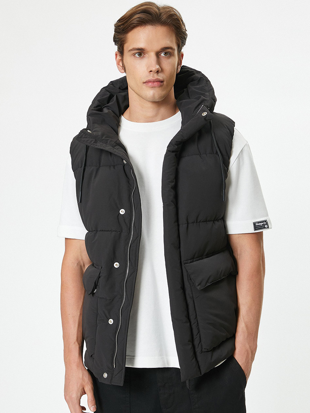 

Koton Hooded Padded Jacket, Black