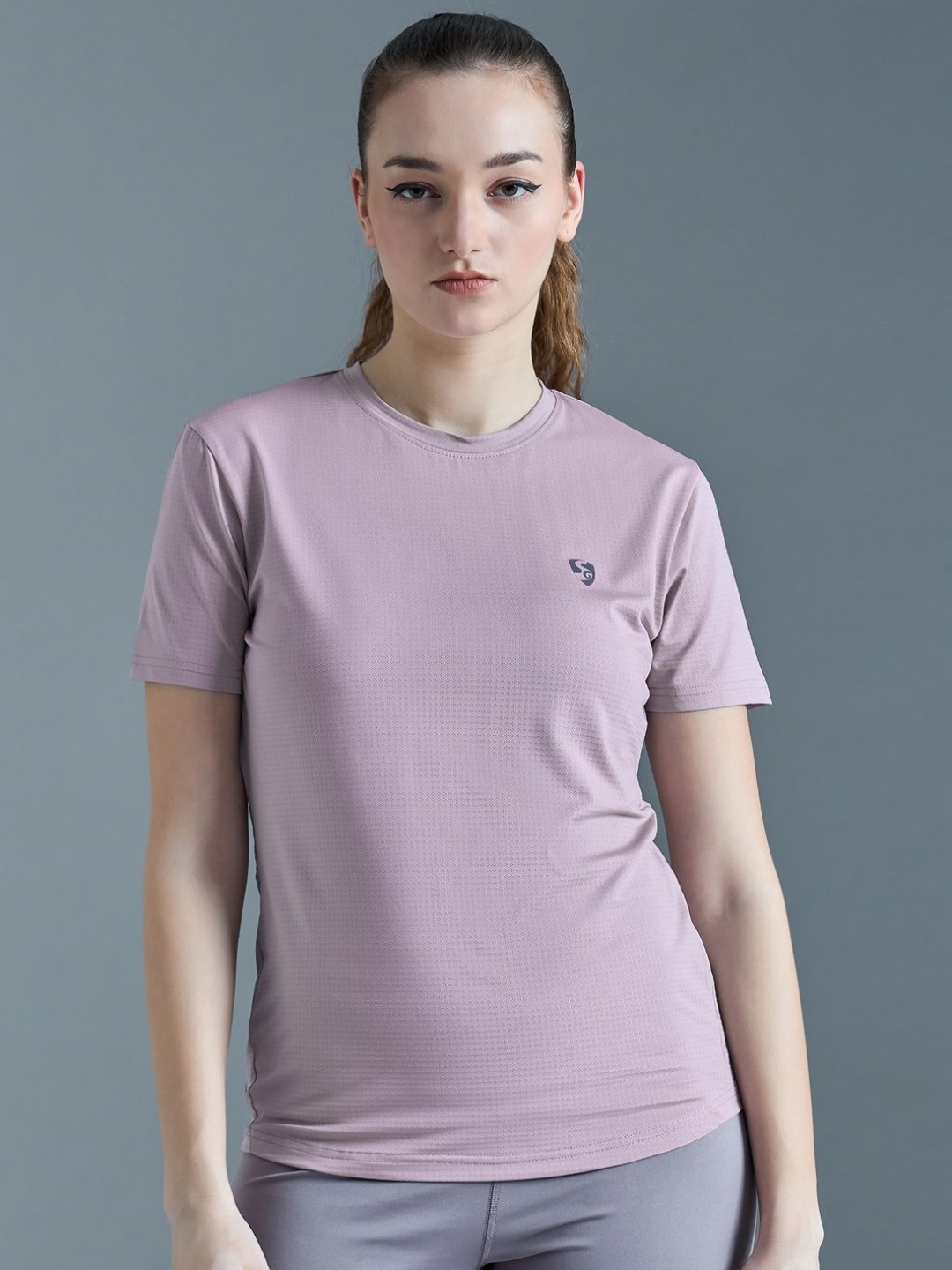 

SG Women Solid Round Neck T-shirt, Pink