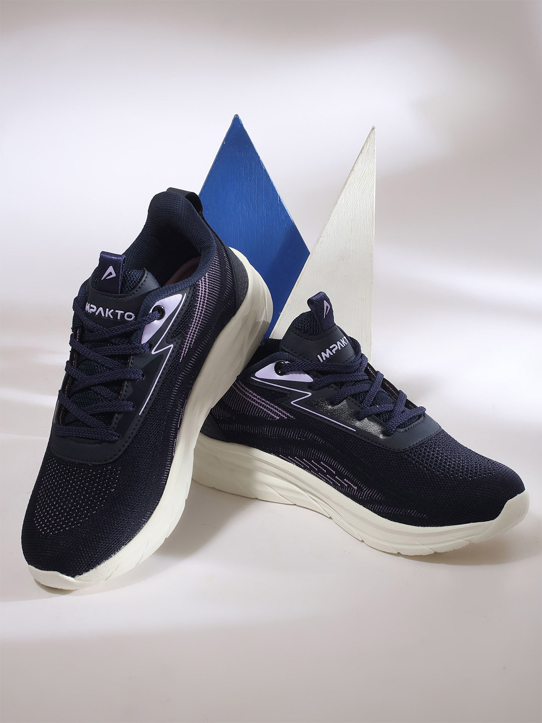 

IMPAKTO Women Mesh Running Shoes, Navy blue