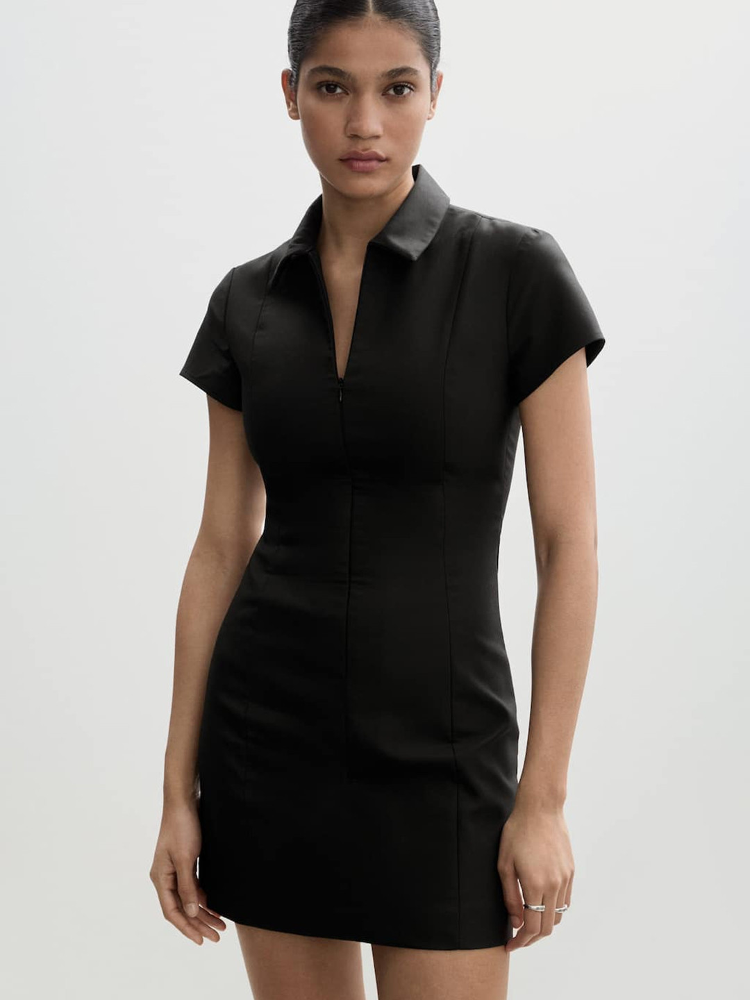 

MANGO Sheath Mini Dress, Black