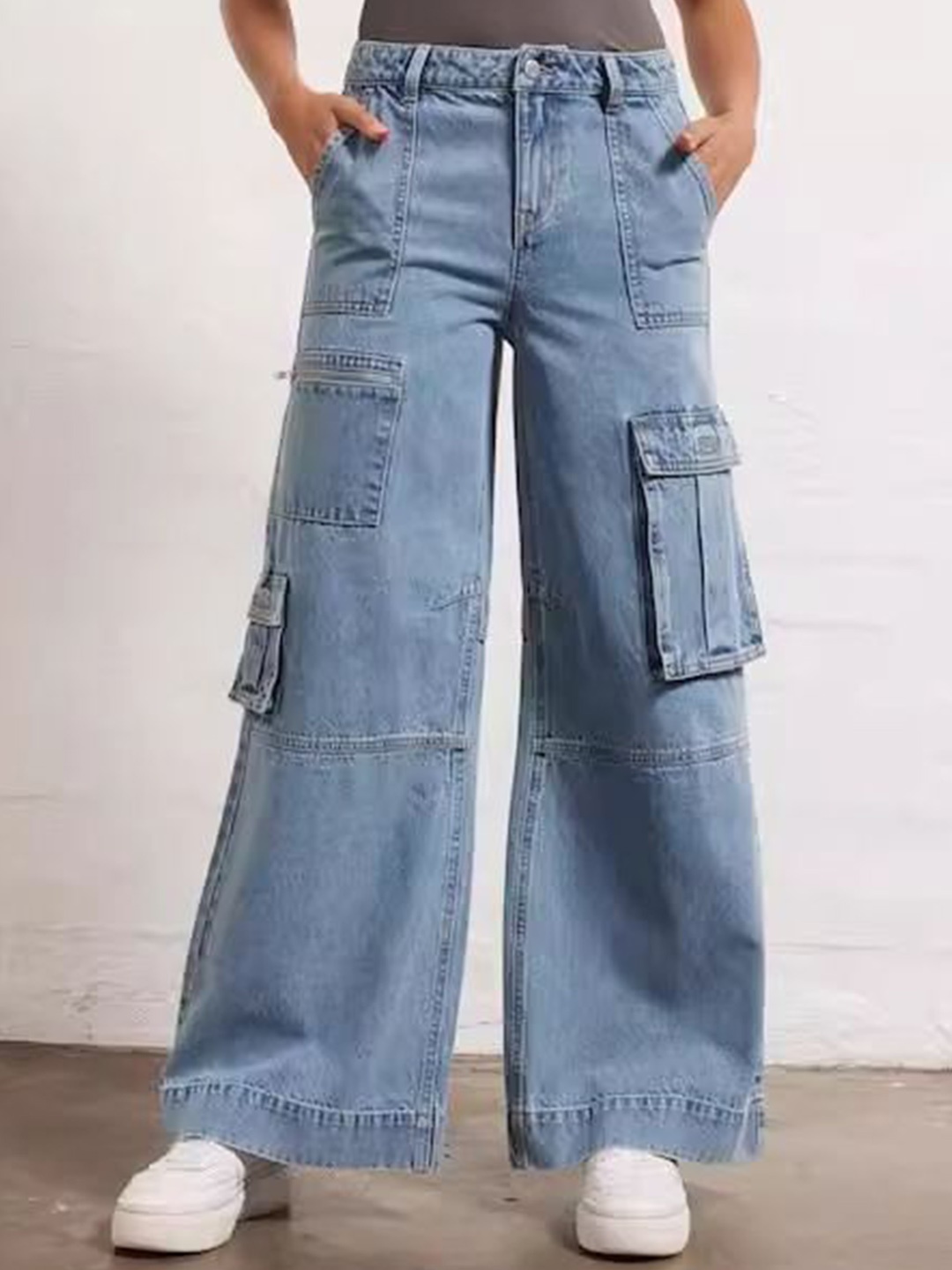 

StyleCast Women Wide Leg Stretchable Jeans, Blue