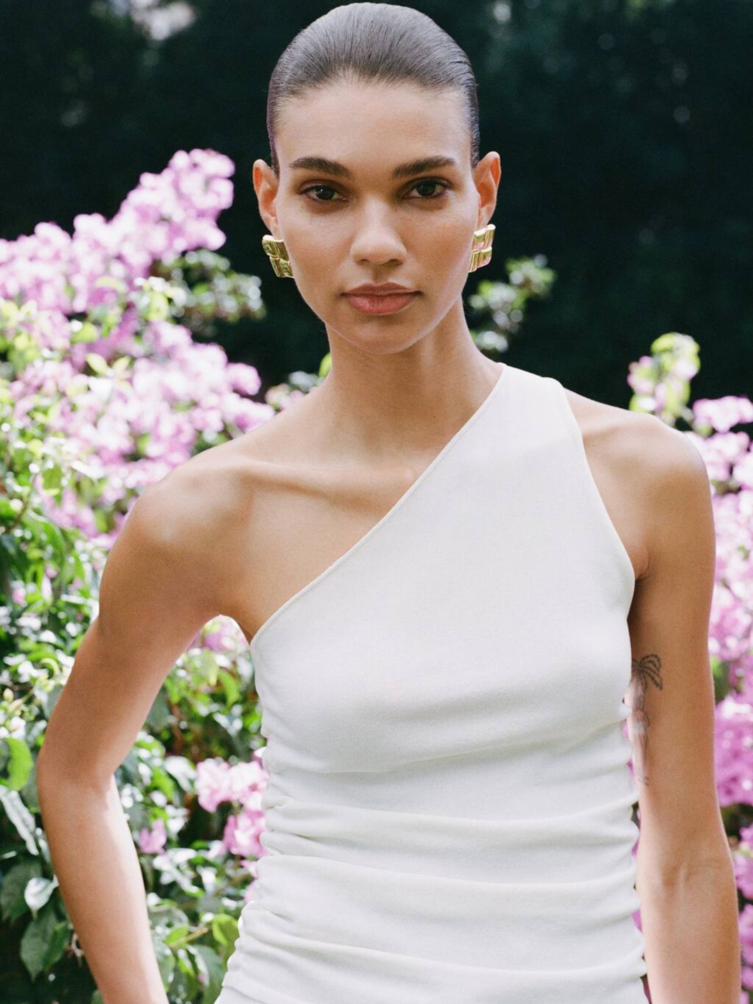 

MANGO One Shoulder Top, White