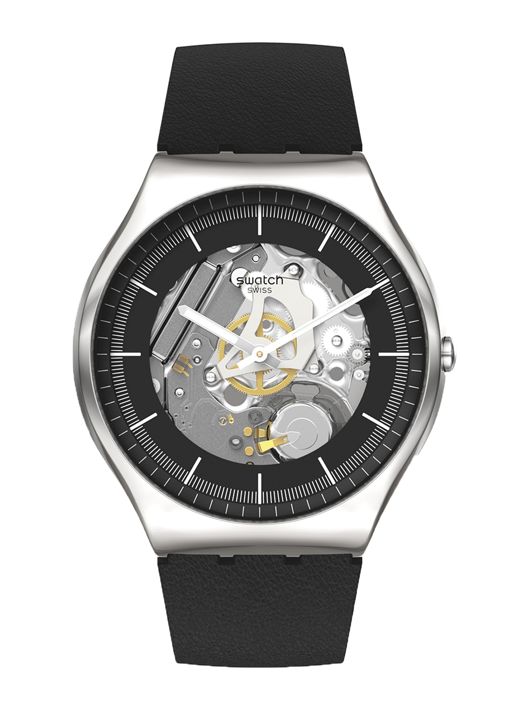 

Swatch Unisex Skeleton Dial & Straps Analogue Watch SS07S115_SWATCHWATCH, Black