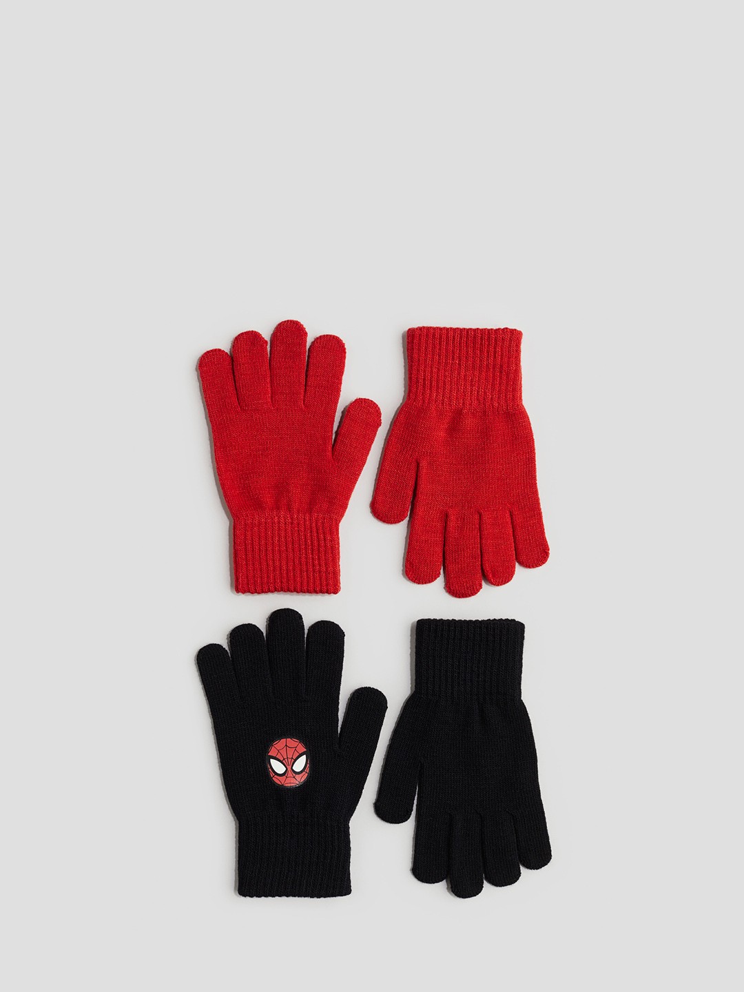

H&M Boys 2-Pack Fine-knit Gloves, Black