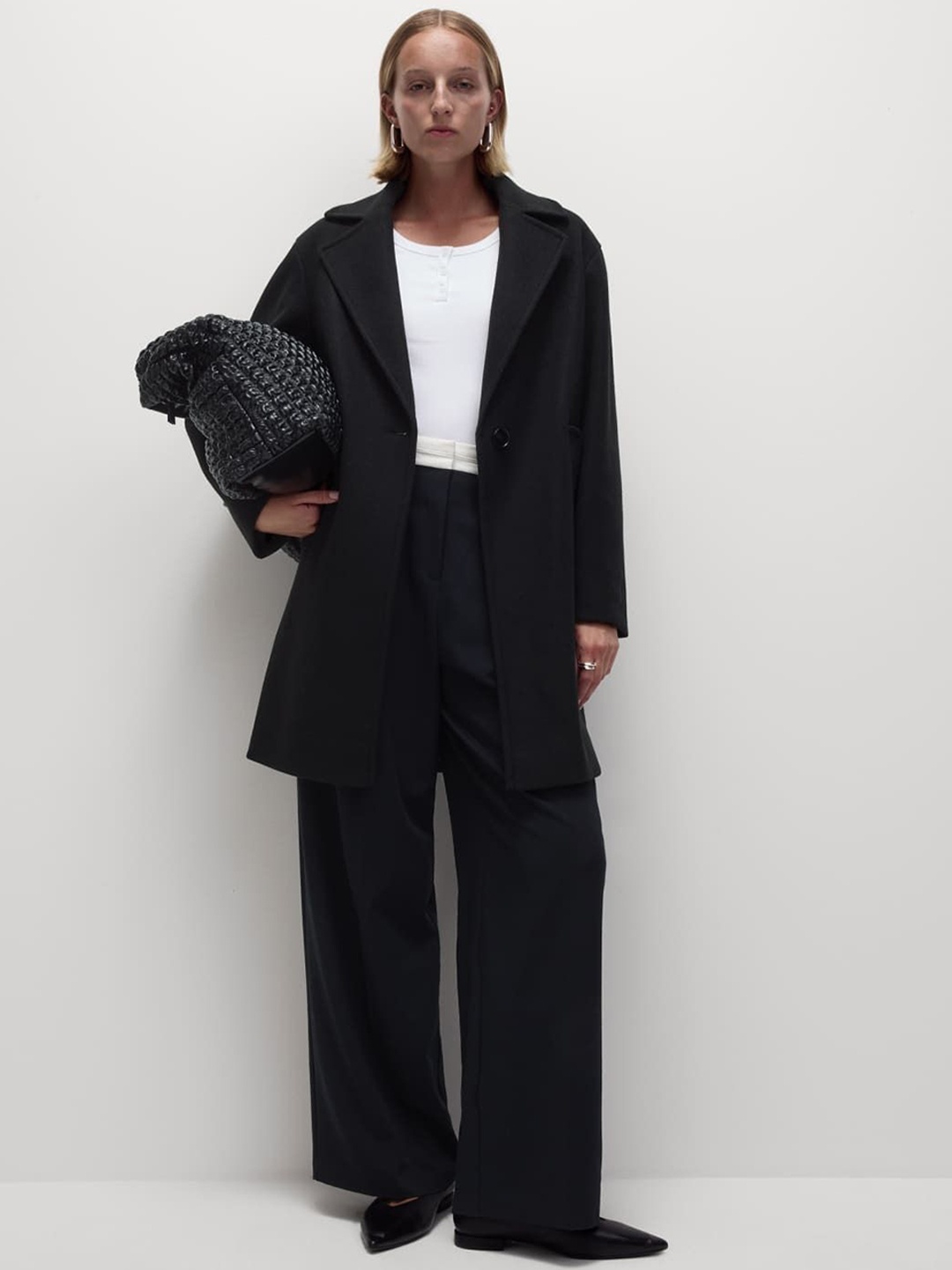 

Marks & Spencer Women Single-Breasted Overcoat, Black