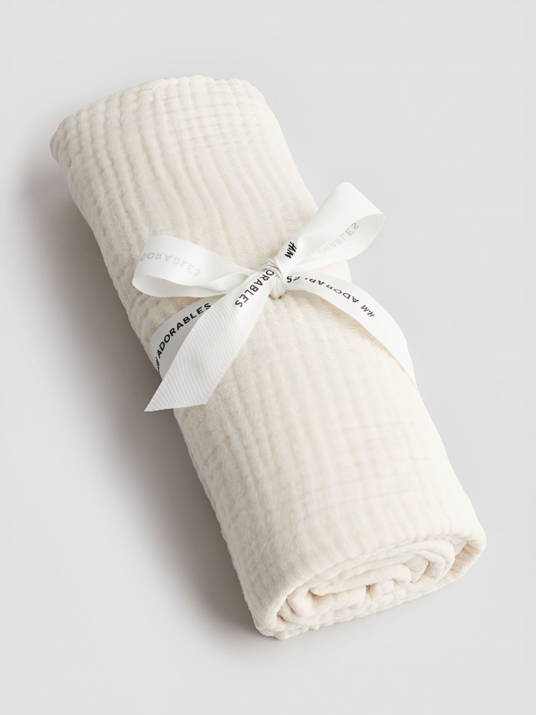 

H&M Beige Cotton Muslin Comfort Blanket