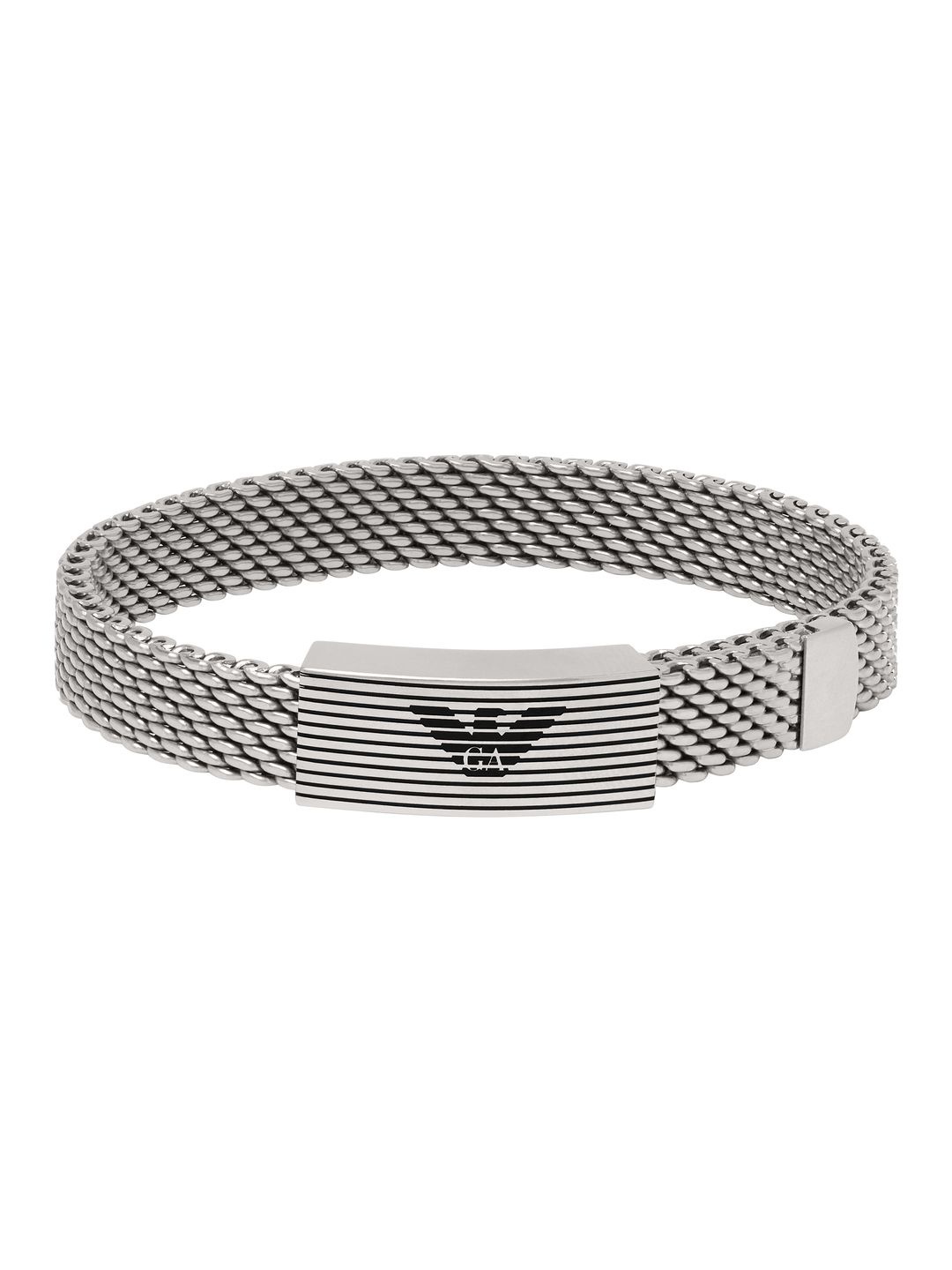 

Emporio Armani Men Stainless Steel Wraparound Bracelet, Silver