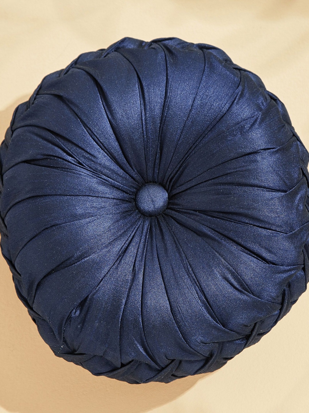 

Home Centre Corsica Ebony Navy Blue Round Crumpled Filled Cushion