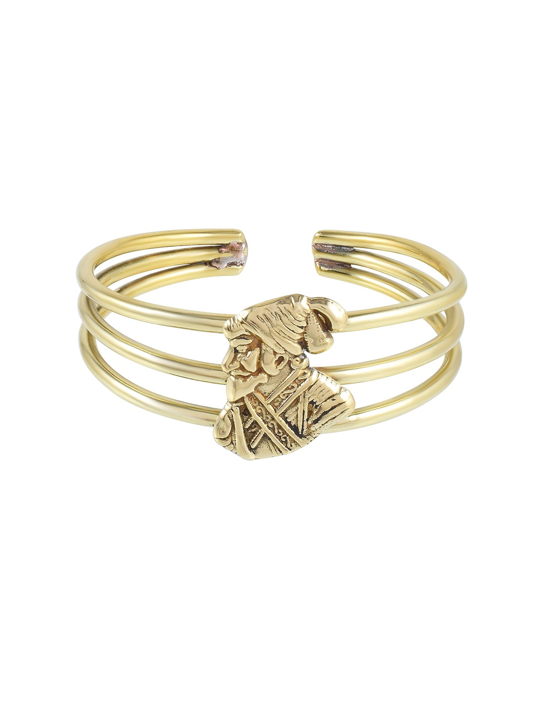 

MEMOIR Men Gold-Plated Shivaji Cuff Bracelet