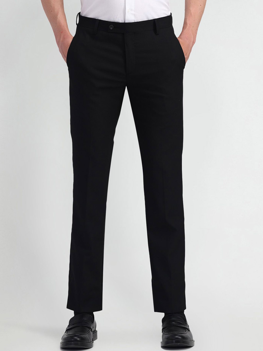 

Arrow Men Urban Slim Tapered Fit Trousers, Black