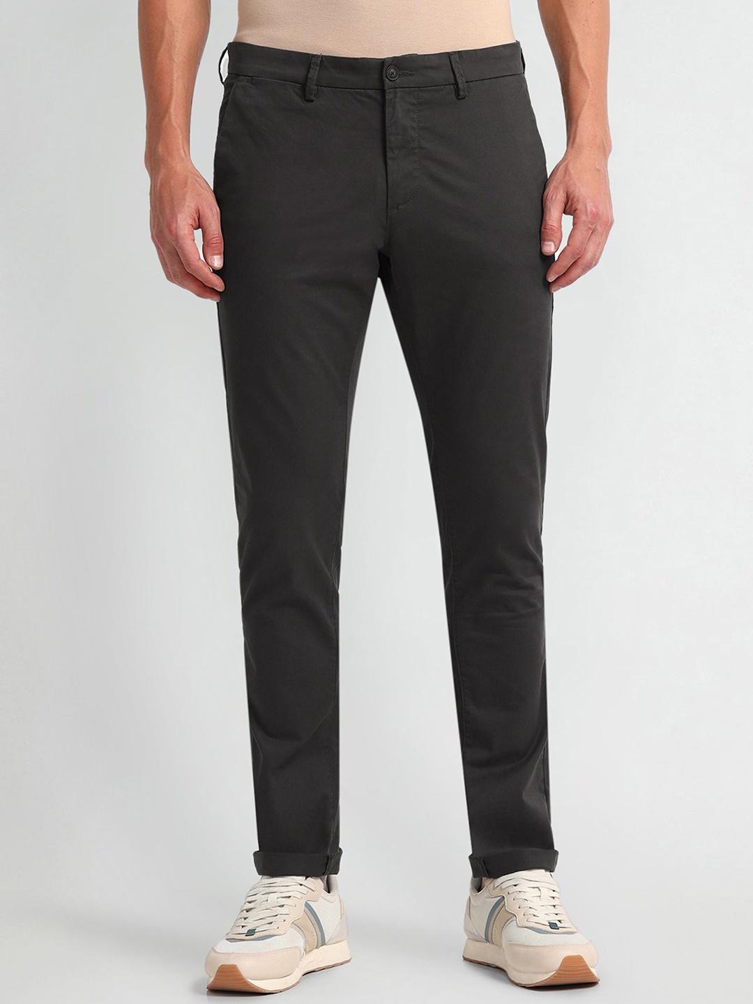 

Arrow Sport Men Urban Slim Slim Fit Trousers, Grey