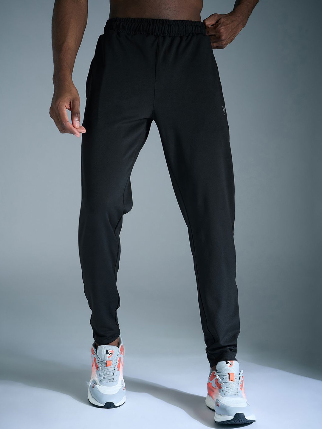 

SG Men Mid- Rise Track Pants, Black