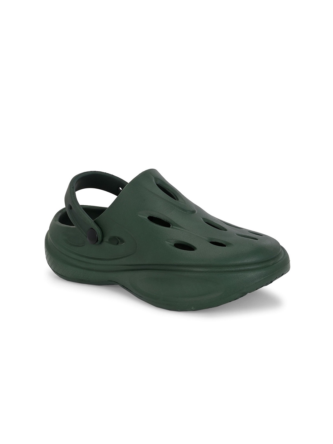 

The Roadster Lifestyle Co Men Self Design Clogs, Olive