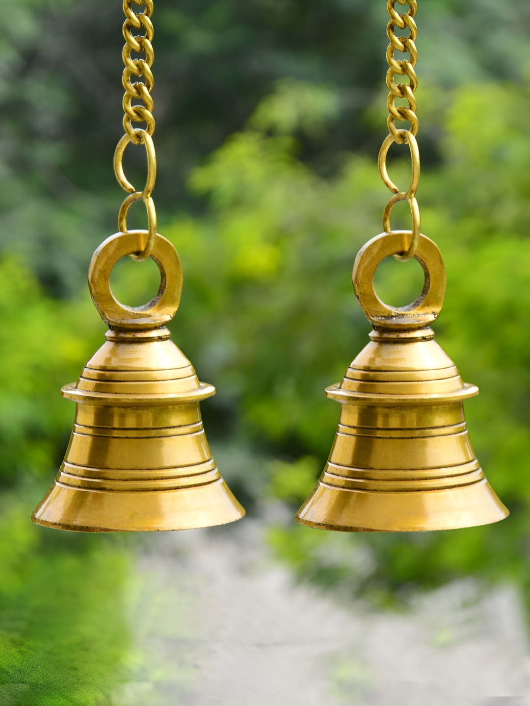 

StyleMyWay Brass Gold-Toned 2 Pieces Hanging Pooja Bell