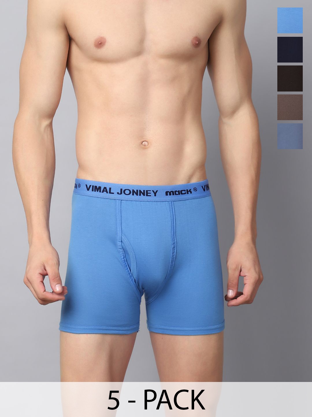 

VIMAL JONNEY Pack of 5 Assorted Cotton Trunk JONNEY_RED_A.._05