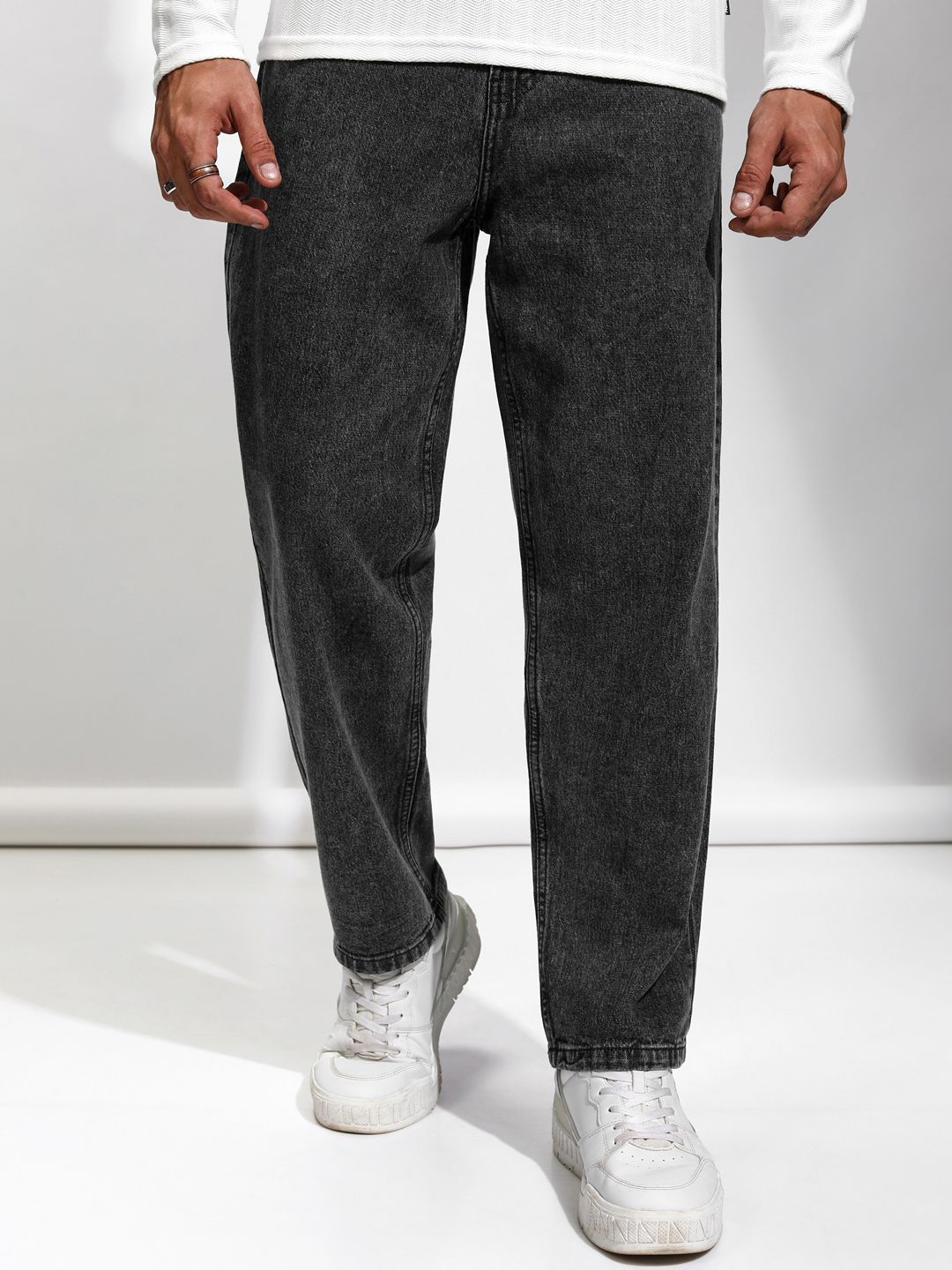 

HIGHLANDER Men Relaxed Fit Jeans, Black