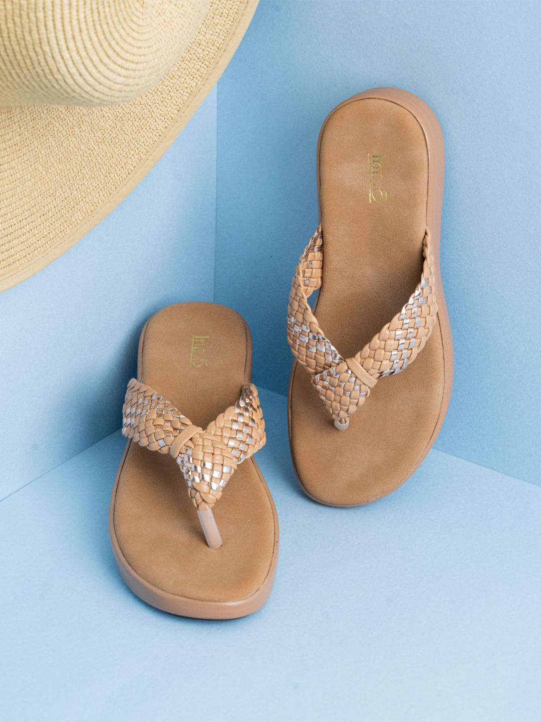 

Inc 5 Womens Casual Round Toe Wedge Sandals, Beige