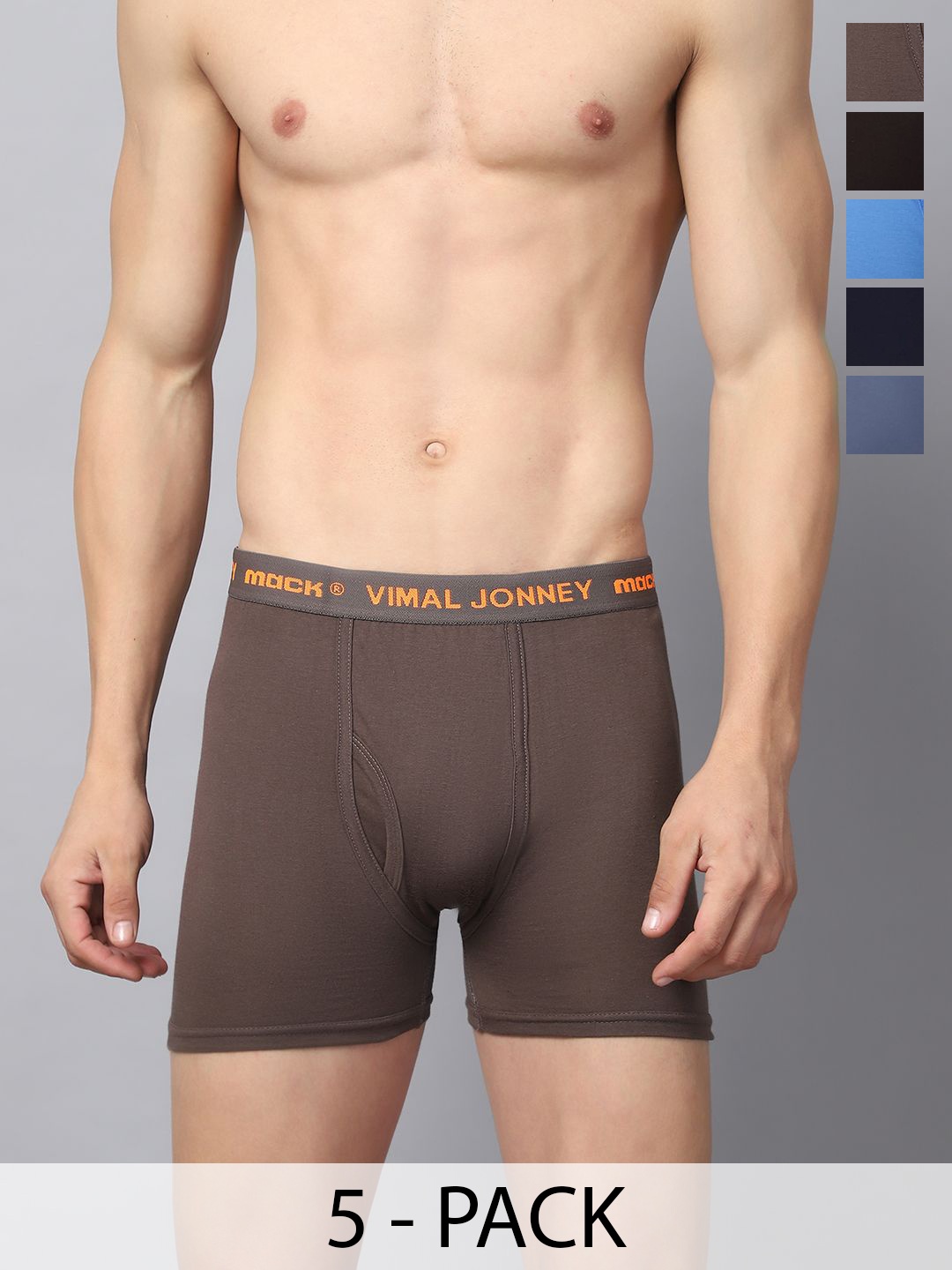 

VIMAL JONNEY Pack Of 5 Assorted Trunks JONNEY_RED_E.._05