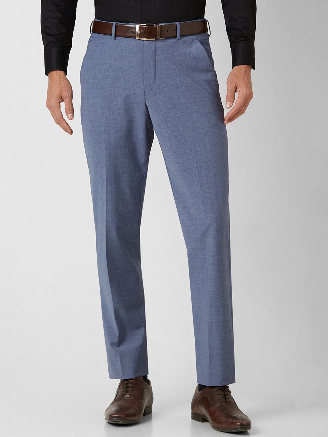 

Van Heusen Men Printed Trousers, Blue