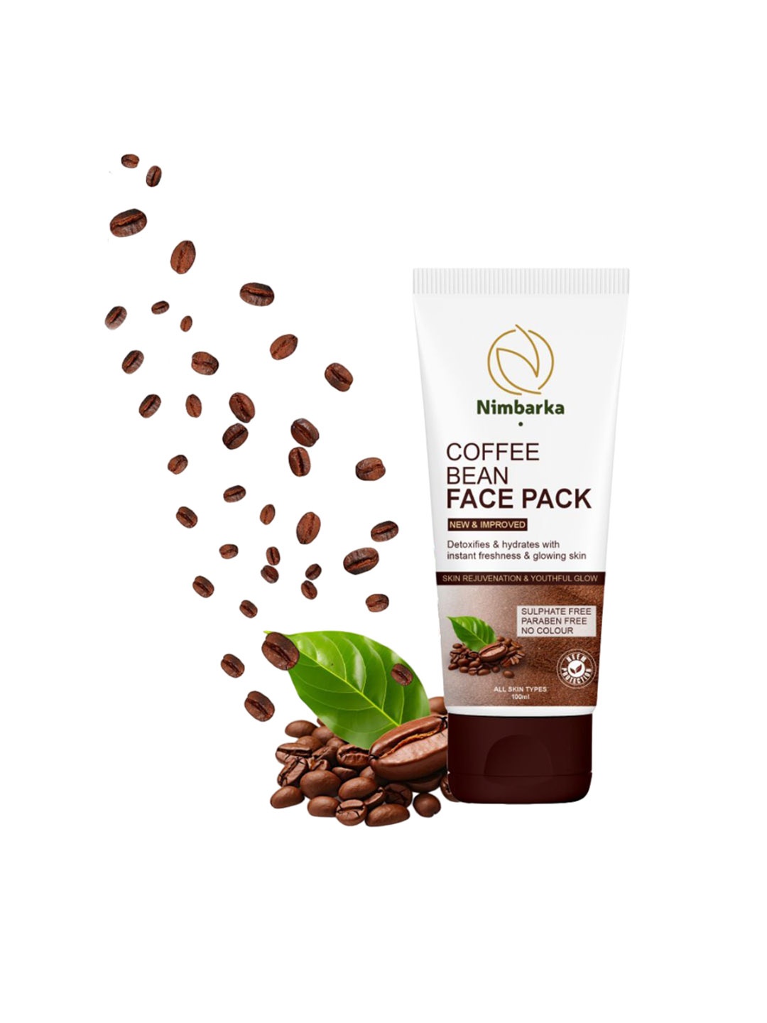 

Nimbarka Coffee Bean Face Pack For Instant Hydration & Glowing Skin - 100ml, White