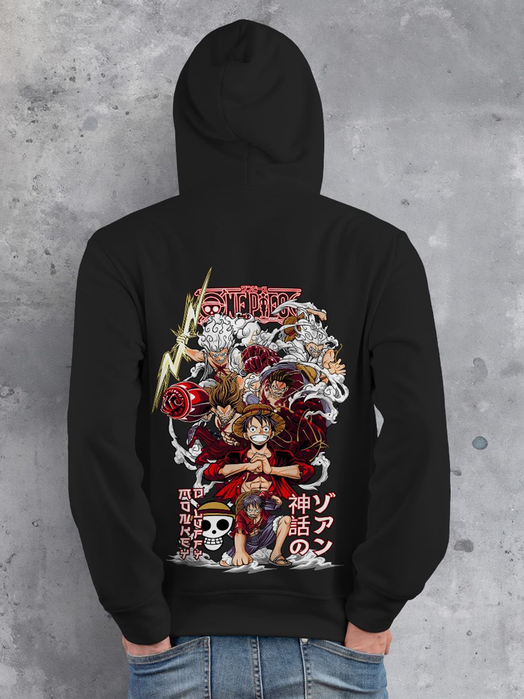 

fanideaz Anime Printed Hooded Sweatshirt, Black