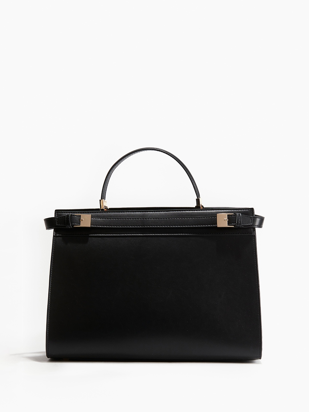

H&M Strap-Detail Shopper, Black